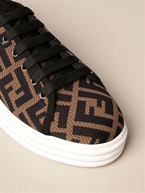 fendi white sneakers women's|fendi monogram sneakers.